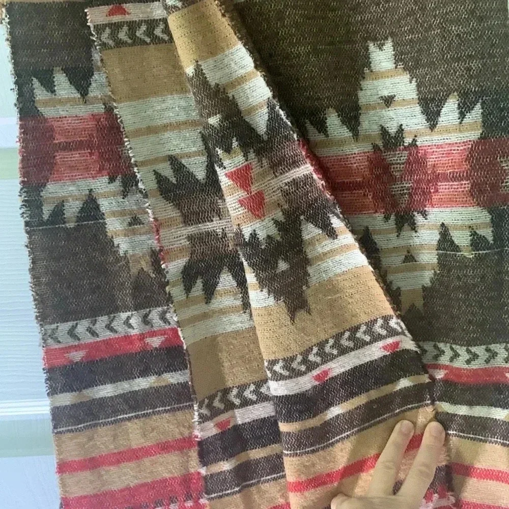 Southwestern print wool scarf
